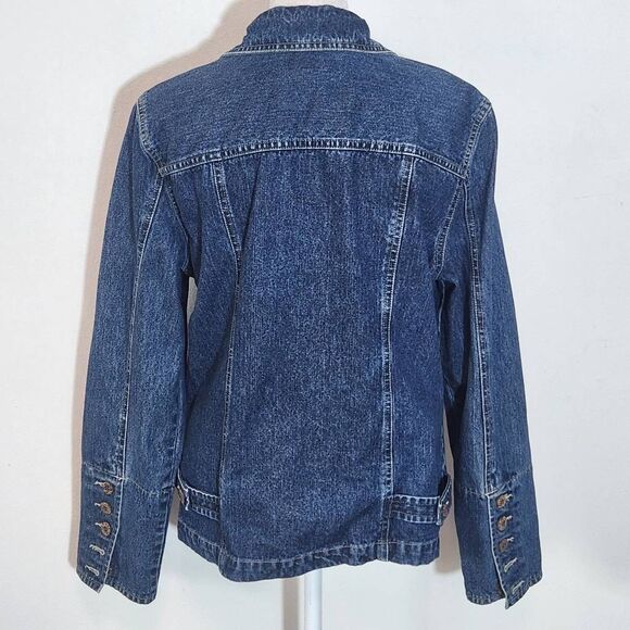 Caribbean Joe Denim Jacket Size Medium Denim Blazer - Picture 4 of 10